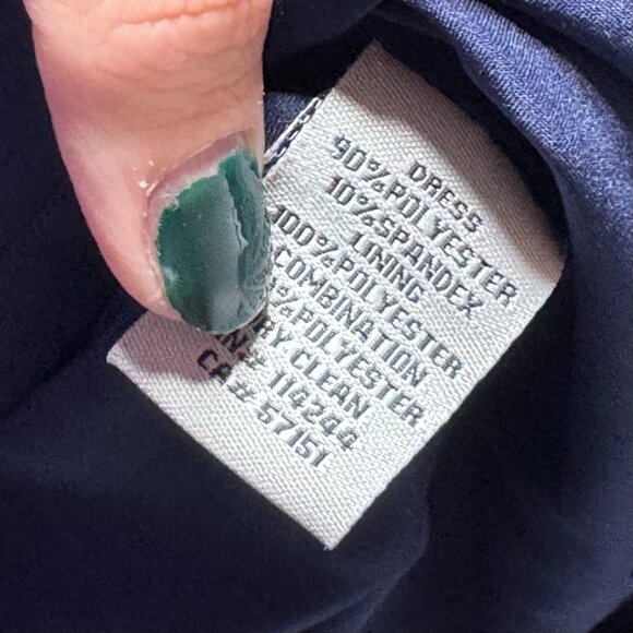 Eliza J Womens Size 8 Blue Velvet Cocktail Dress Pleated Chiffon Sleeves Holiday - Picture 16 of 16